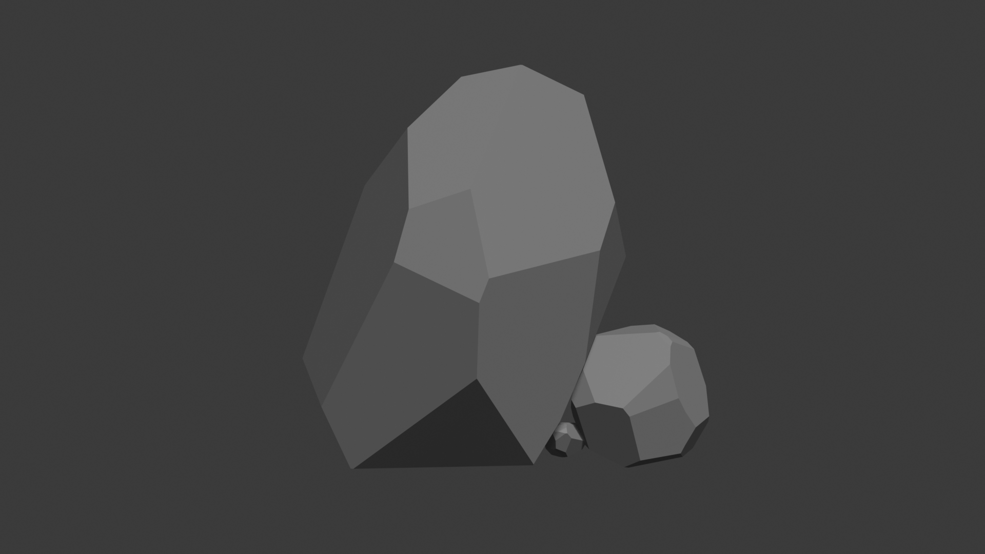 Render of Low Poly Rock